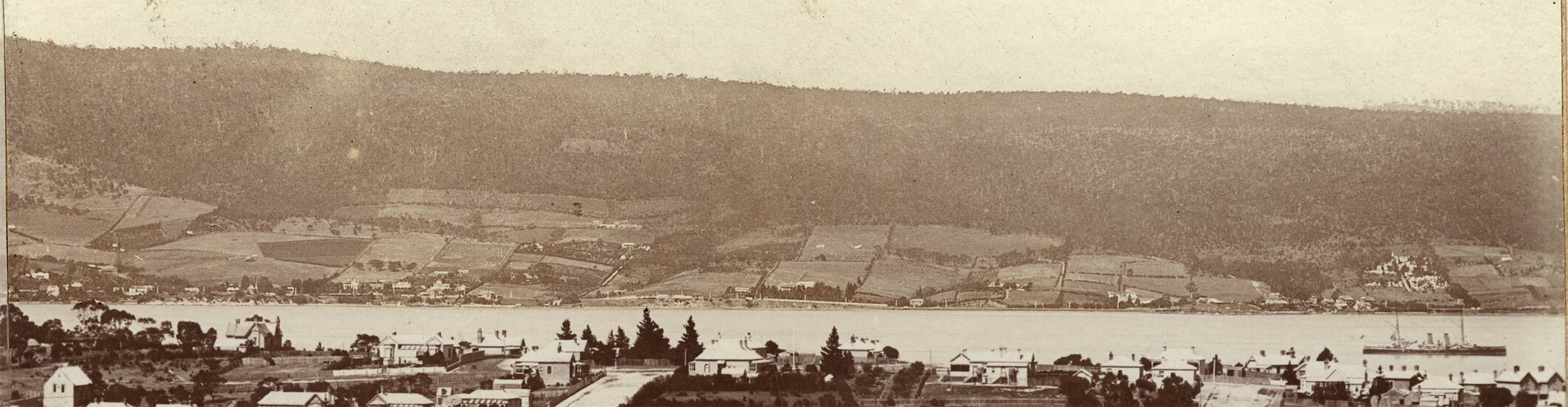 A detail of "Bellerive Panorama from Mornington Hill" taken during the visit by the Duke and Duchess of York July 1901 Photo courtesy Tasmanian Museum and Art Gallery